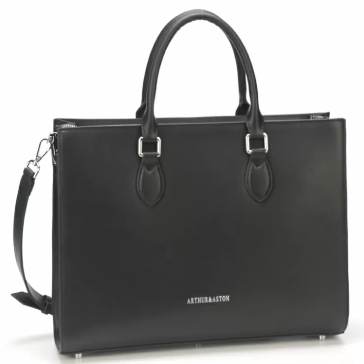 Cheap Arthur et Aston Sac Shopping Louise En Croute De Cuir