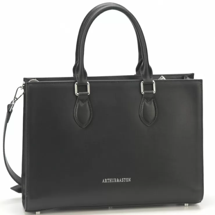 Outlet Arthur et Aston Sac Shopping Louise En Croute De Cuir